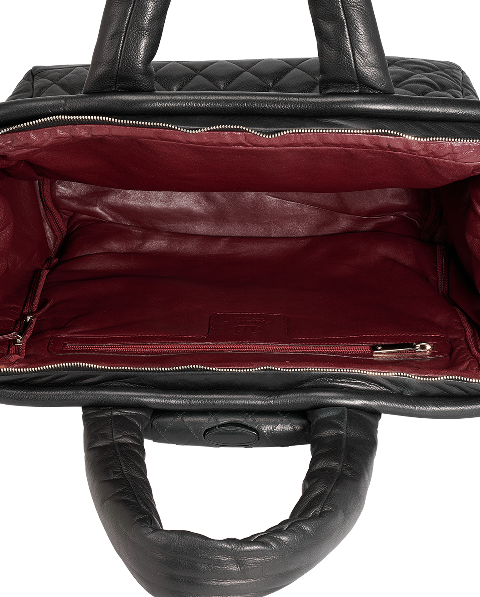 Coco Cocoon Trolley Bag, &pound;3,100, Handbags, Black, Caviar, Other view